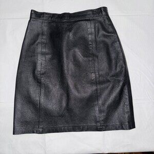 Vintage Wilsons Leather Black Pencil Skirt